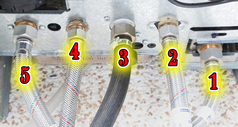 شناسایی لوله های زیر پکیج